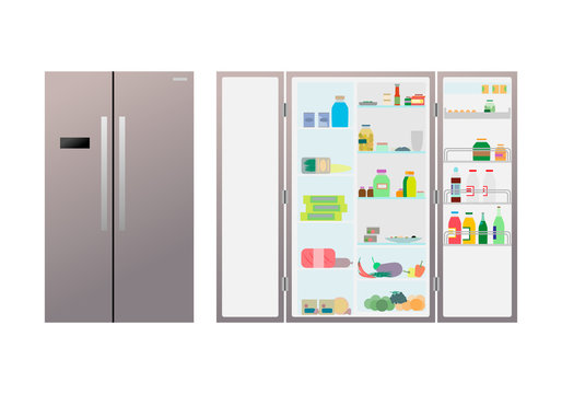 the refrigerator with food