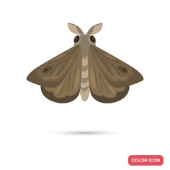 Night moth color flat icon