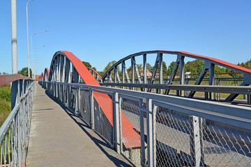  Metal structures of the seven-arch bridge. Znamensk, Kaliningrad region