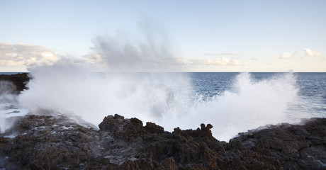 Wave Explosion Towards Camera
