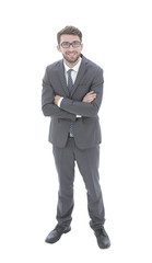 portrait of a pensive businessman. view from above