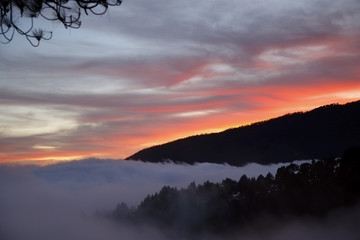 La Palma Sunset Over The Clouds