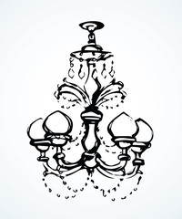 Chandelier. Vector drawing