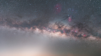 Clearly milky way on night sky.