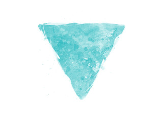 turquoise watercolor triangle splash ideal for backgrounds