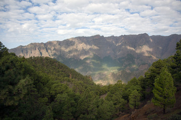 Fototapeta na wymiar Mountain peak on La Palma
