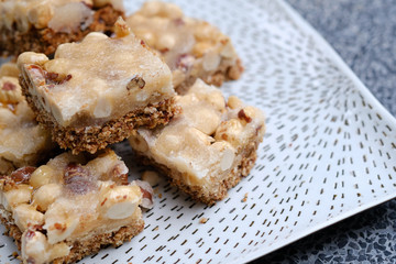 Close up Homemade   Hazelnut Slices. (selective Focus)