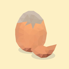 Broken egg. Cracked egg.