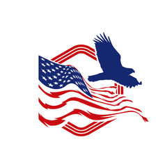 patriot american logo vector set