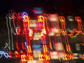Car lights. Light painting