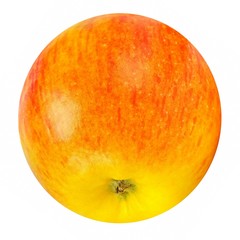 Fototapeta premium Apple red with yellow. The ideal circle.