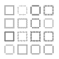 Collection of handdrawn frames. Unique frames for your design. Vector frames.