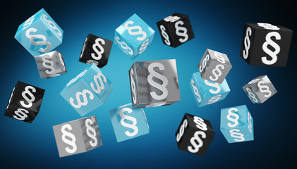 3D rendering isolated law cubes