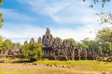 Fototapeta na wymiar Angkor Thom, Bayon Temple, in Siem Reap, Cambodia
