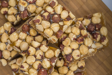 Close up Homemade   Hazelnut Slices. (selective Focus)