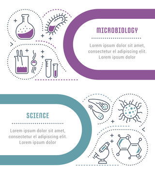 Website Banner and Landing Page of Microbiology and Science.