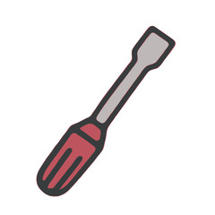 hand drawn screwdriver. vector and illustration