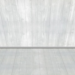 Empty room of wood wall and floor