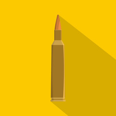 Single bullet icon. Flat illustration of single bullet vector icon for web