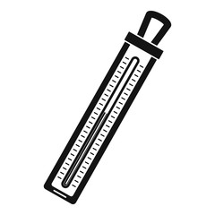 Old thermometer icon. Simple illustration of old thermometer vector icon for web