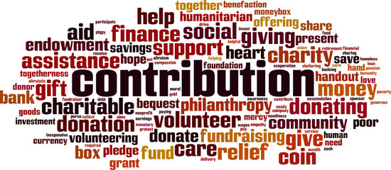 Contribution word cloud