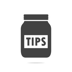 Tip jar icon vector isolated