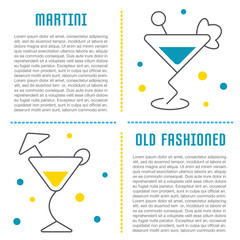 Website Banner and Landing Page of Cocktails.