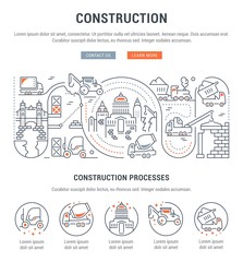 Website Banner and Landing Page of Construction.