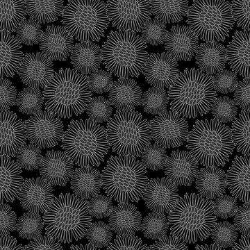 flowers of sunflowers, seamless pattern3