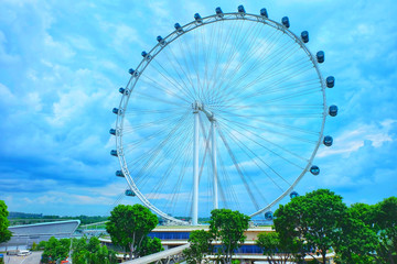 Fototapeta premium A Ferris wheel in Singapore
