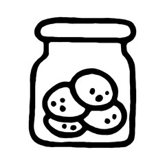 hand drawn cookie. cartoon vector and illustration