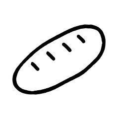 hand drawn baguettes. cartoon vector and illustration