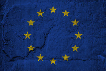 An European Union flag grunge texture