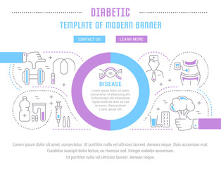 Website Banner and Landing Page of Diabetic.