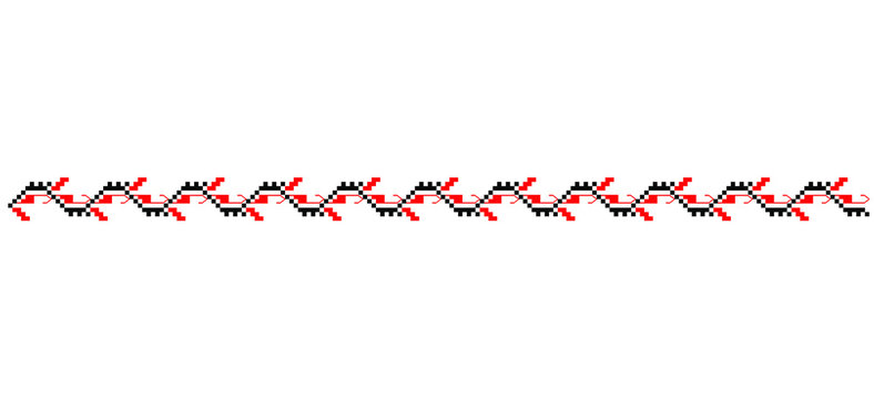 Traditional Romanian folk art knitted embroidery pattern