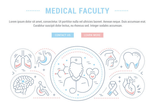 Website Banner and Landing Page of Medical Faculty.