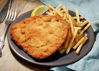 Weiner Schnitzel with fried Potatoes