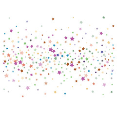 Glitter Vector Falling Stars Pattern. Carnival Festival Confetti Celebration Border. Christmas, New Year, Birthday, Music Firework. Modern Gift Voucher Glitter Vector Falling Stars Pattern.