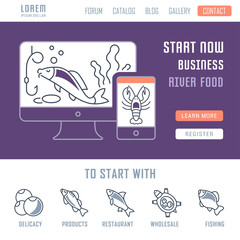 Website Banner and Landing Page of River Food.