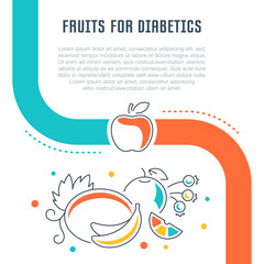 Website Banner and Landing Page of Fruits for Diabetics.