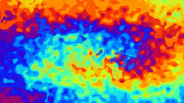abstract animated stained background seamless loop video - watercolor effect - neon rainbow spiral full color spectrum
