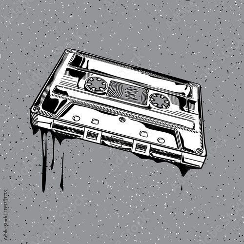 "Audio cassette in graffiti style" Stockfotos und lizenzfreie Vektoren