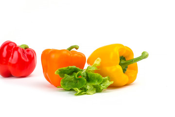 vegetables pepper bulgarian red food product delicious useful cooking food dishes white background isolated