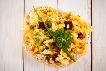 Breakfast - scrambled eggs 