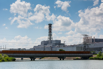 pond cooler at nuclear power plant