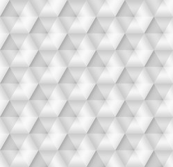 Stock Illustration - Seamless Geometric Light Grey 3D Pattern, 3D Illustration, Bright Background.