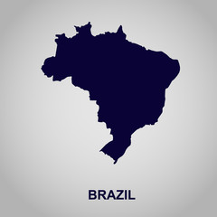 Brazil map, vector illustration