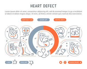 Website Banner and Landing Page of Heart Defect.