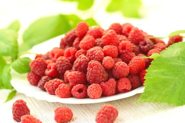 Fresh ripe raspberry