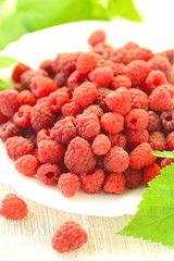 Fresh ripe raspberry
